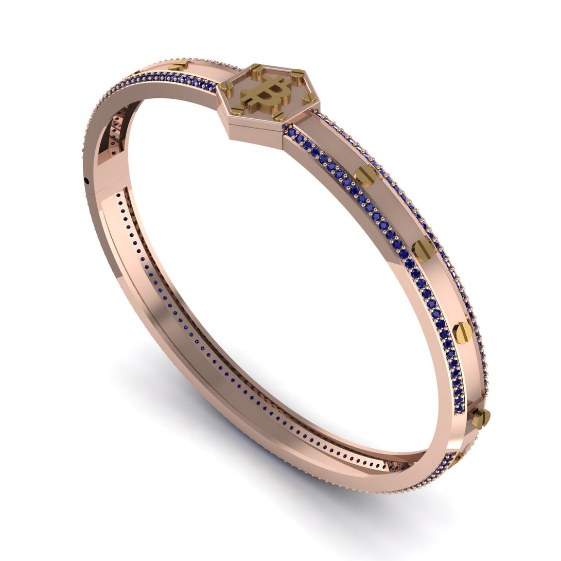 Bitcoin Sapphire Bracelet - Wesley No. 38